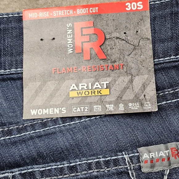 Ariat FR Womens Boot Cut Jeans 30S Mid Rise Stretch DuraStretch Flame Resistant - Picture 11 of 12